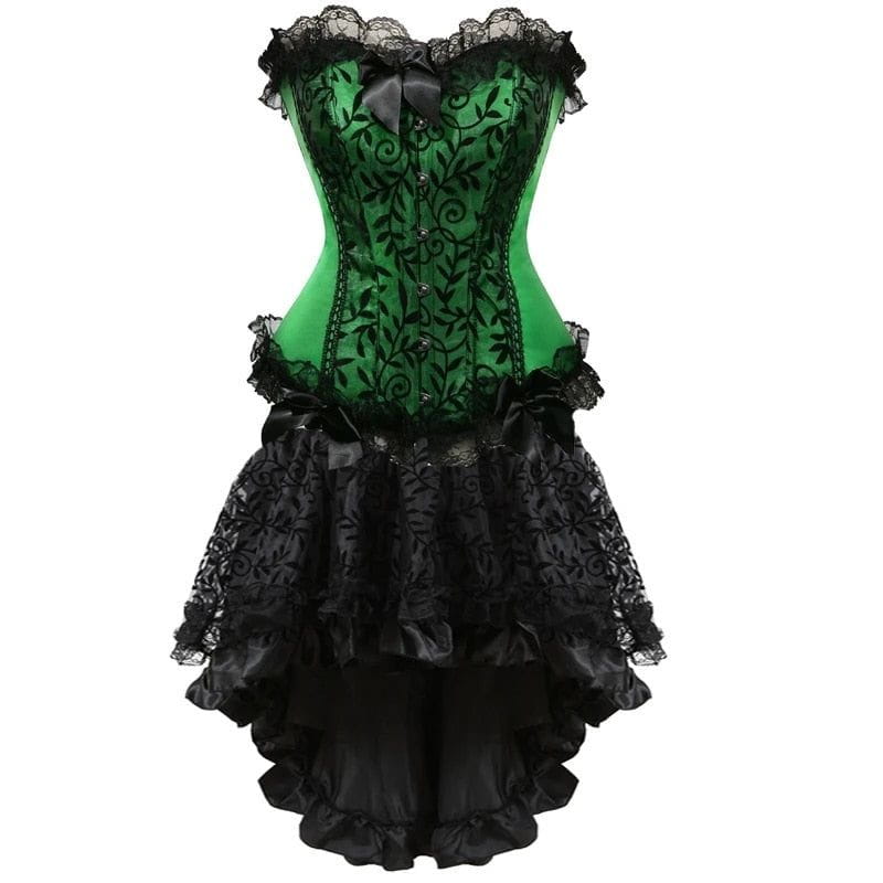 Pirate Laced Bodice Dress green