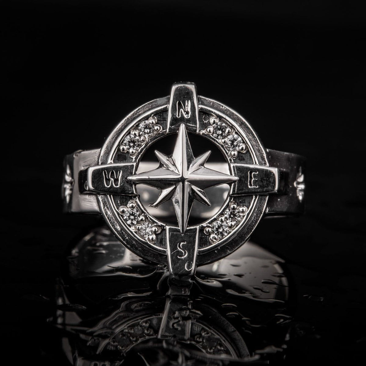 Sterling Silver Pirate Compass Ring – Pirate Clothing Store