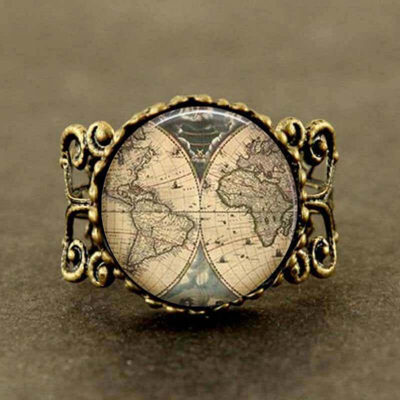 Ancient Pirate Treasure Map Ring