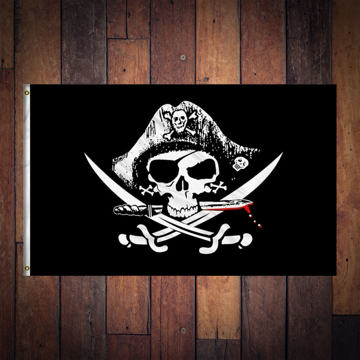 Skull and Crossed Swords Jolly Roger Flag